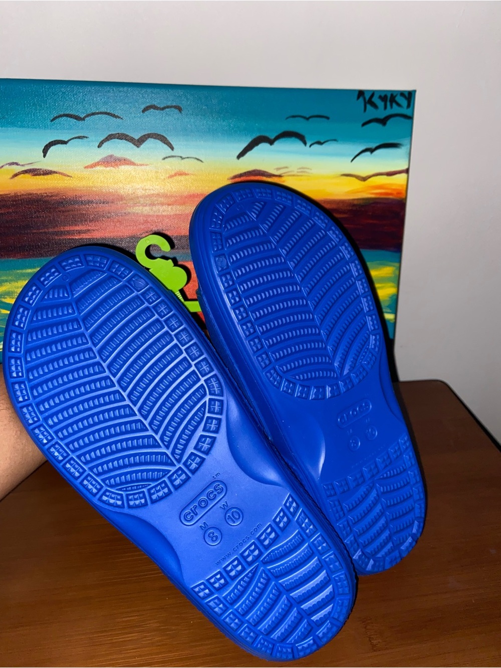 NWT CROCS Classic Slide Sandals in Royal Blue - Picture 6 of 7